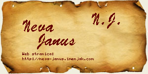 Neva Janus vizit kartica